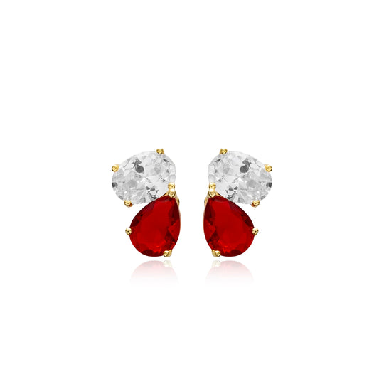 Jolette Ruby Earrings