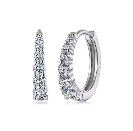 Karina Moissanite Huggies