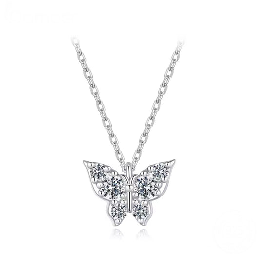 Kessa Moissanite Butterfly Necklace