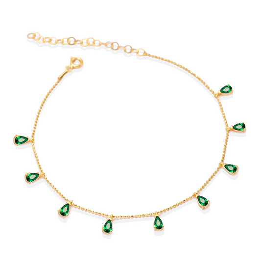 Kie Emerald Anklet