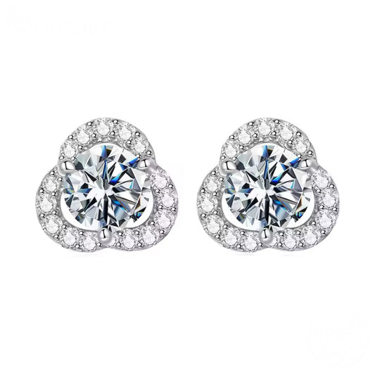 Leandra Moissanite Stud Earrings