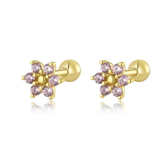 Lili Stud Earrings - Purple