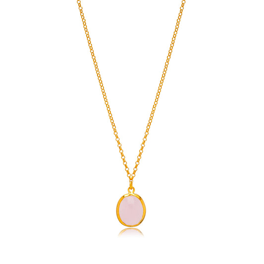 Lyr Rose Quartz Necklace