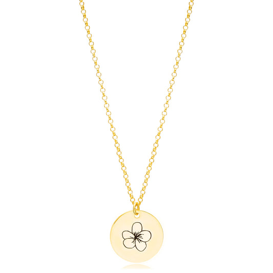 May Birth Month Flower Necklace - Hawthorn