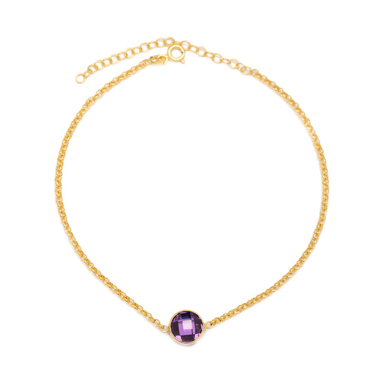 Mila Amethyst Anklet