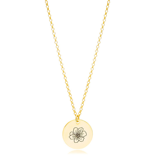 Oct Birth Month Flower Necklace - Cosmos