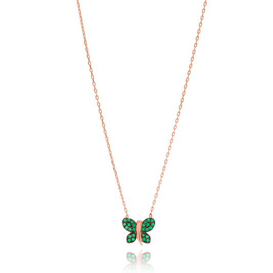 Orlena Emerald Butterfly Necklace