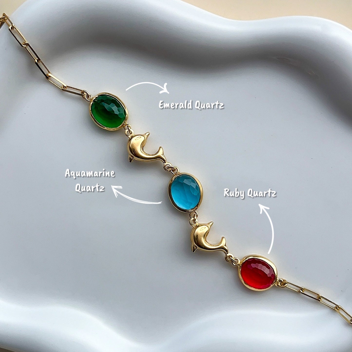 Myrtle Quartz 22k Bracelet