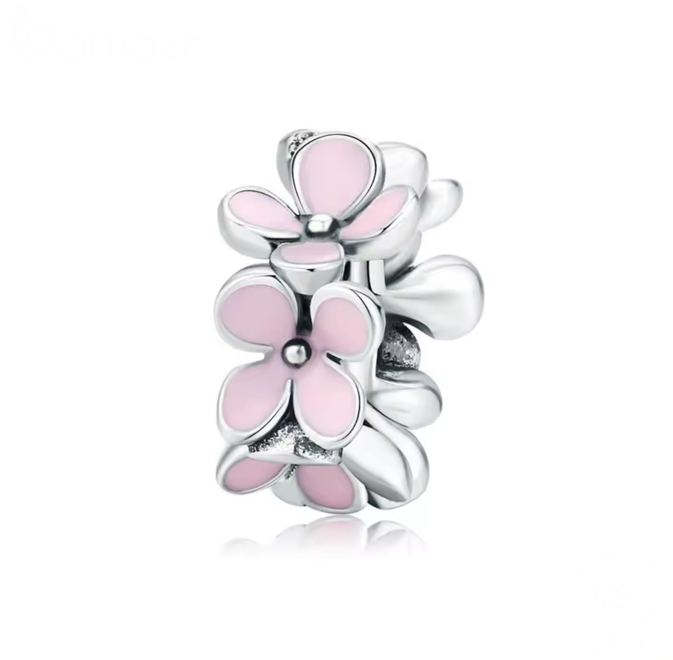 Pink Flower Stopper Charm