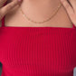 Juliet Hollow Heart Necklace (52cm)