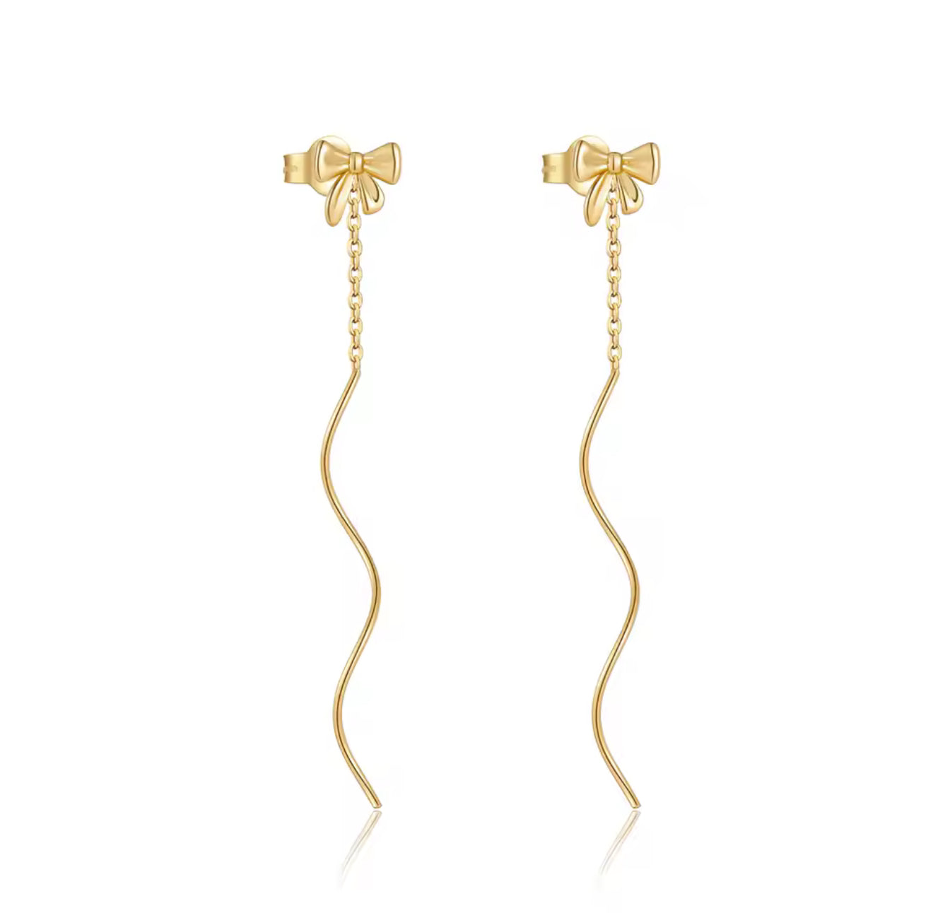 Prudie Bow Threader Earrings