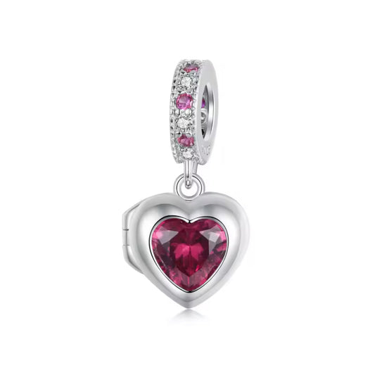 Ruby Heart Charm