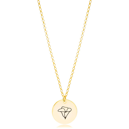 Sept Birth Month Flower Necklace - Morning Glory