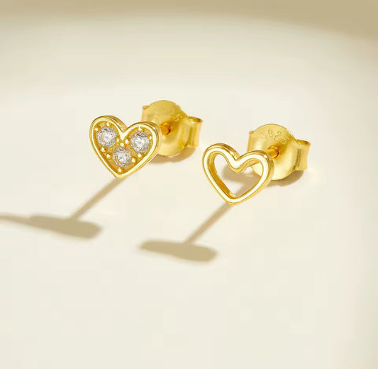 Susan Heart Stud Earrings
