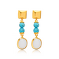 Tropez White Quartz Earrings