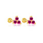 Venus Ball-back Stud Earrings - Cherry