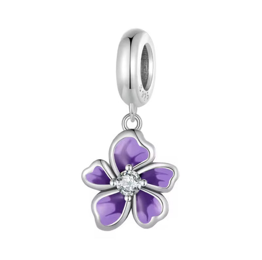 Violet Flower Charm
