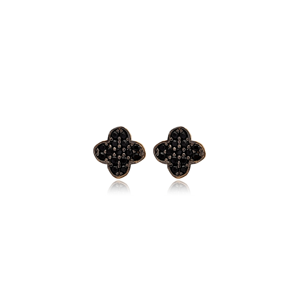 Windsor Stud Earrings - Onyx