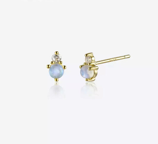 Cici Moonstone Stud Earrings